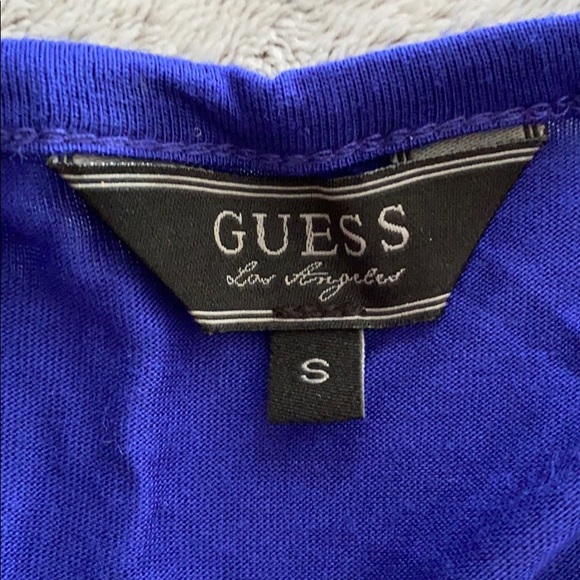 Blue Guess Ruffle Tank - Picture 6 of 6